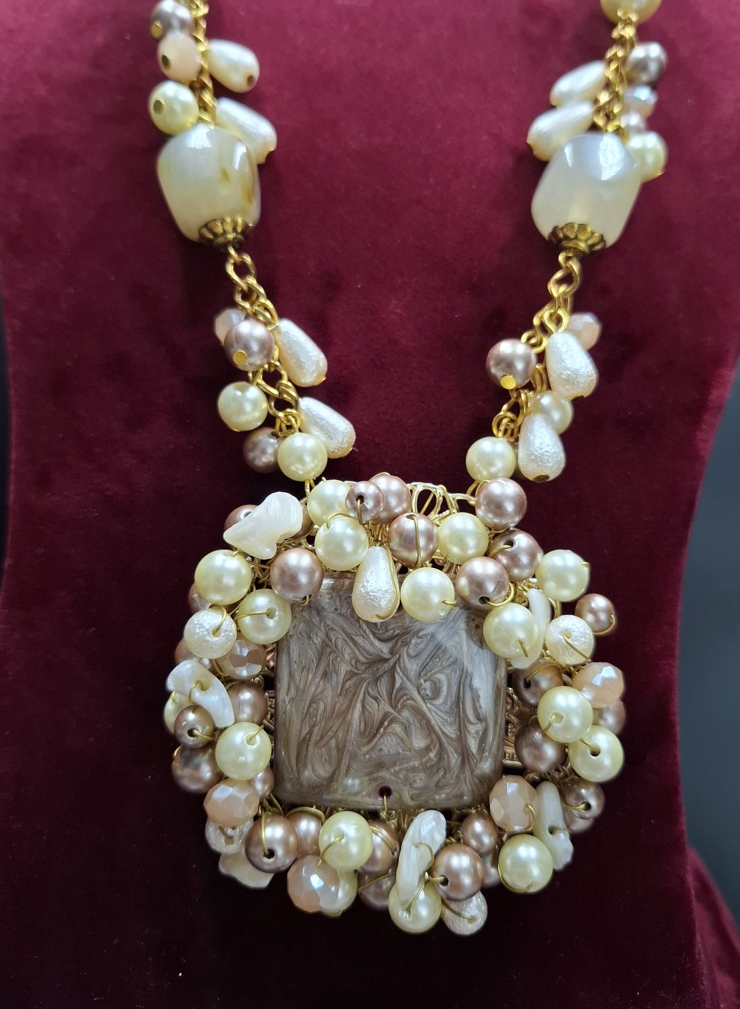 Golden Pearl Garden Necklace