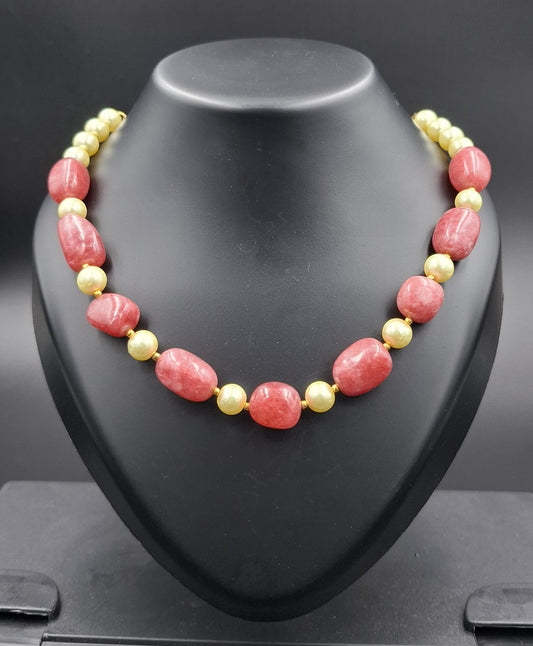 Pink Beads Necklace – Soft Elegance, Bold Impression