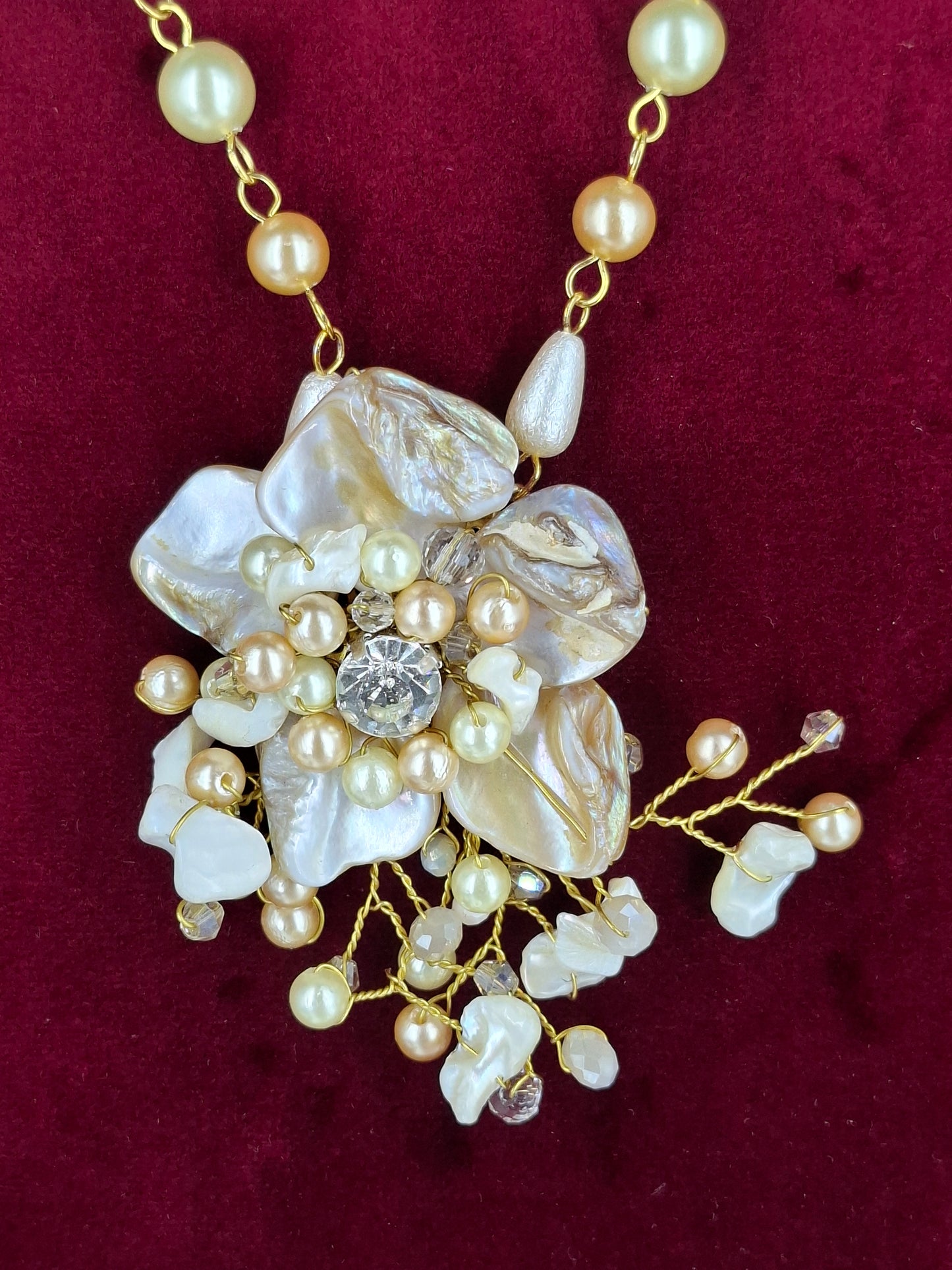 Ivory Bloom Pendant Necklace