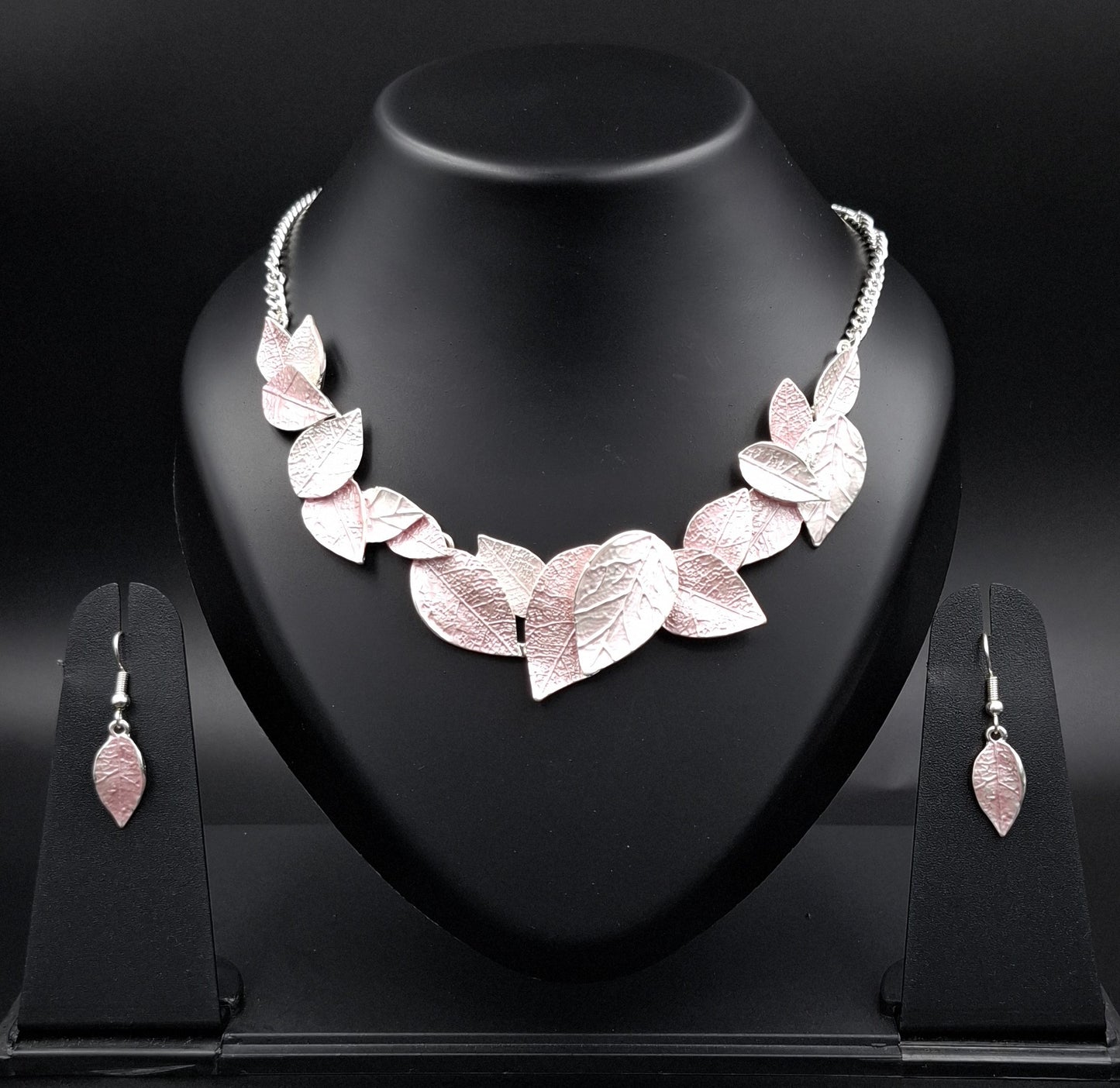 Blush Leaf Charm Necklace