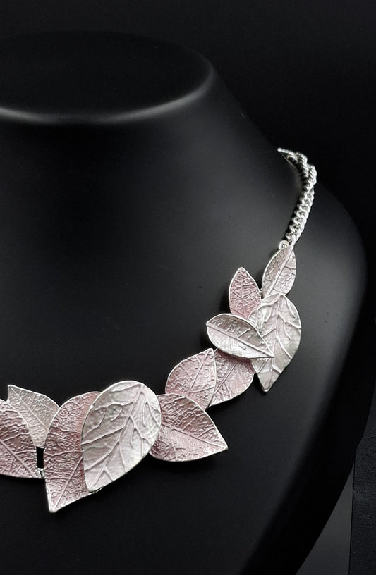 Blush Leaf Charm Necklace