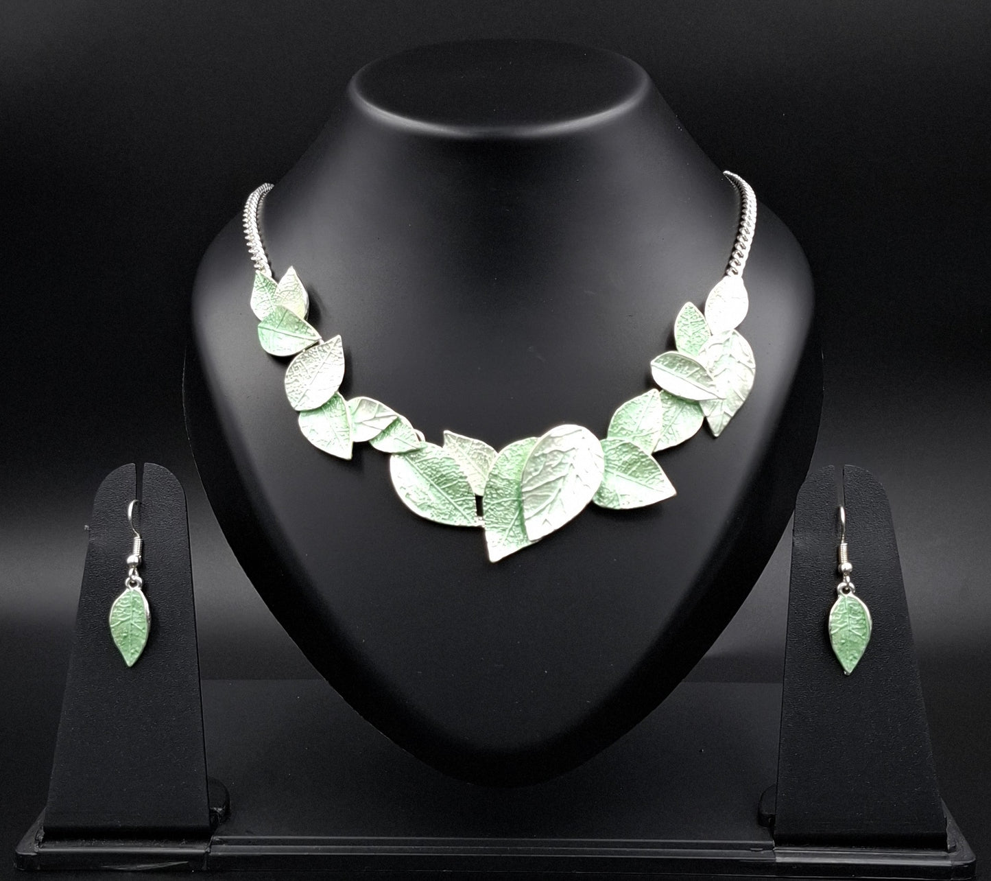 Mint Mist Leaf Necklace