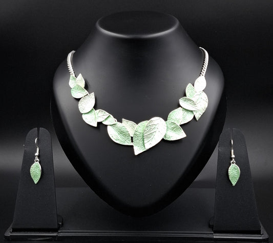 Mint Mist Leaf Necklace