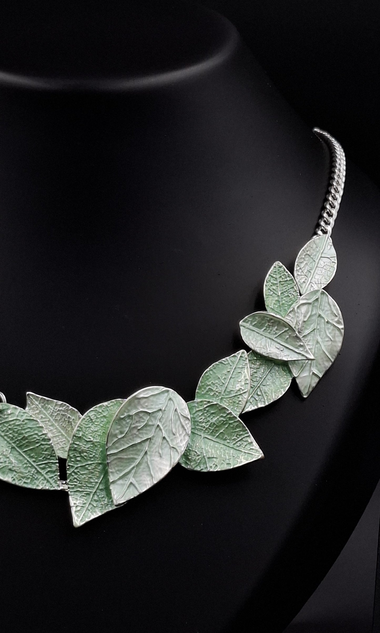 Mint Mist Leaf Necklace