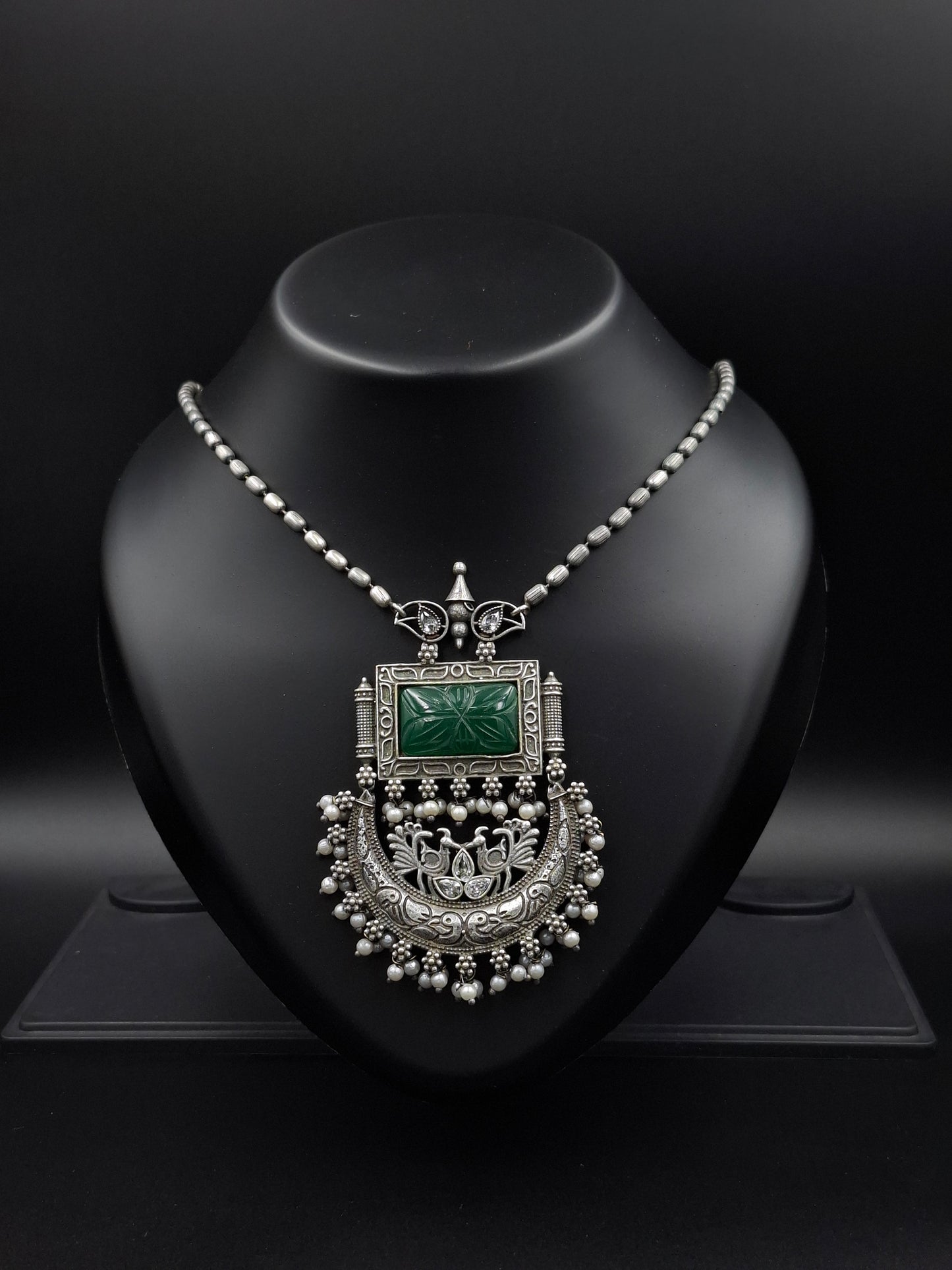 Emerald Empress Tribal Pendant