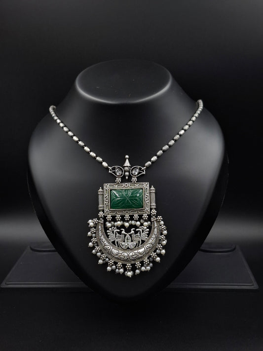 Emerald Empress Tribal Pendant