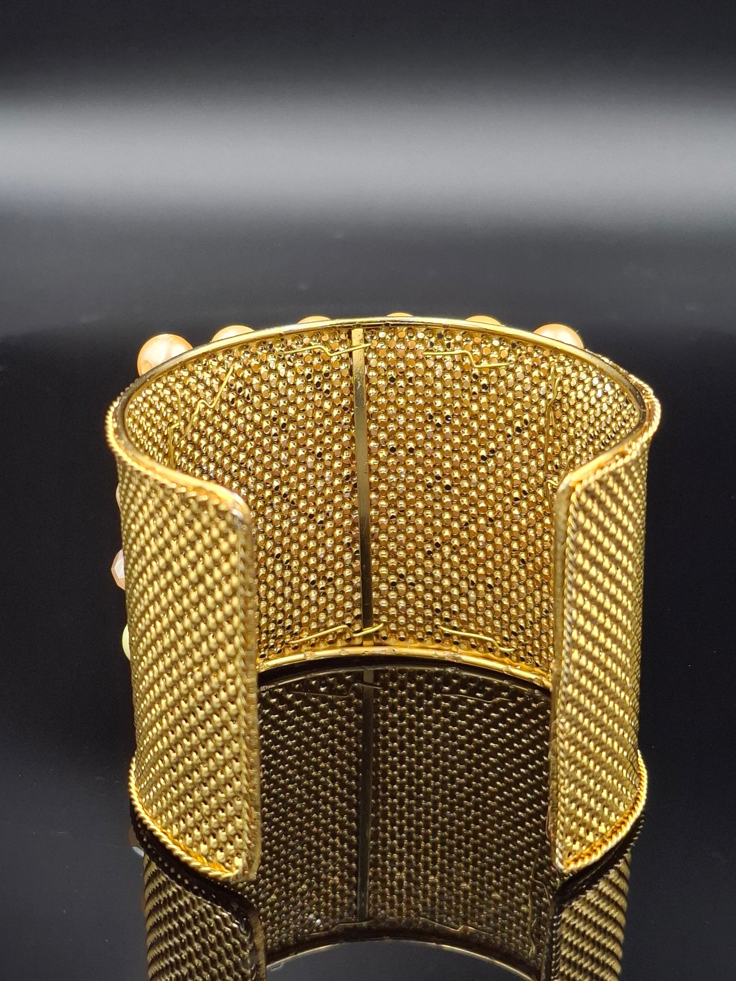 "Rosé Whisper" – Handmade Layered Pearl Bloom Cuff